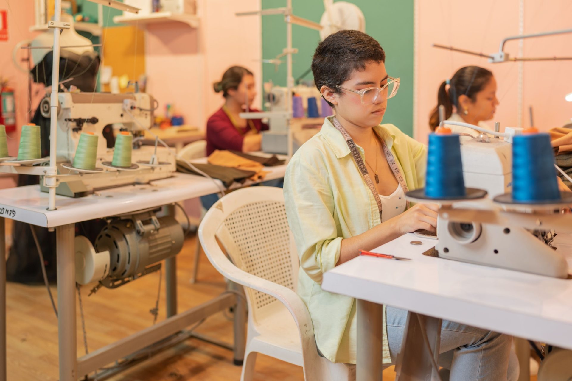 LRN Exports sewing workshop team at work